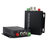 2 port Analog video fiber converters A set. PAL NTSC SECAM video over fiber extenders, FC Singlemode up 20Km for Video monitoring Security Systems and more